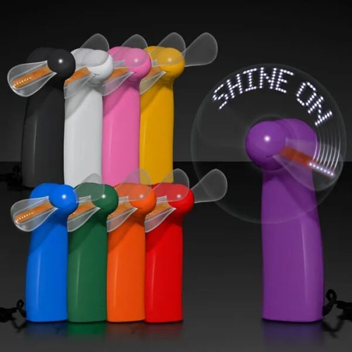 Pre-Programmed Mini Fans with LEDs