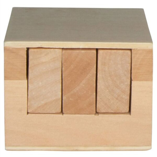 Wooden Sliding Cube Puzzle