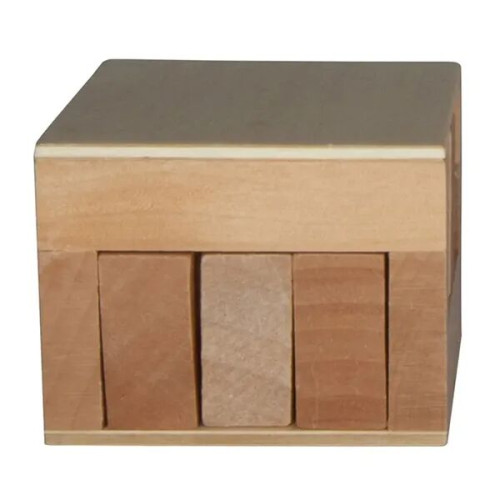 Wooden Sliding Cube Puzzle