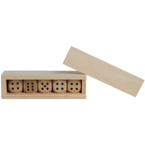Wooden Dice in Box