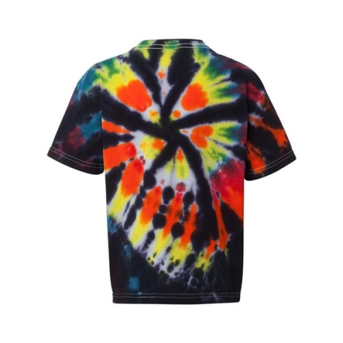 Dyenomite Youth Rainbow Cut-Spiral Tie-Dyed T-Shirt