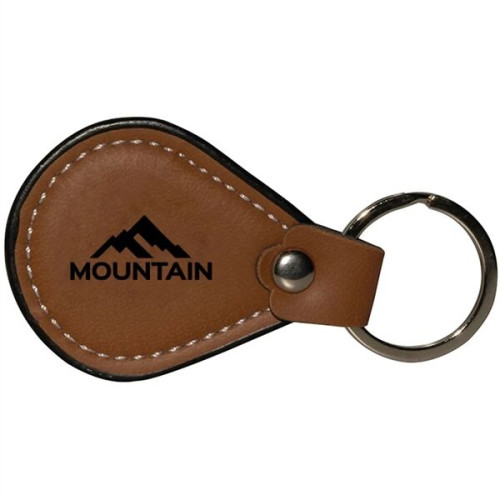 Faux Leather Keyring Teardrop