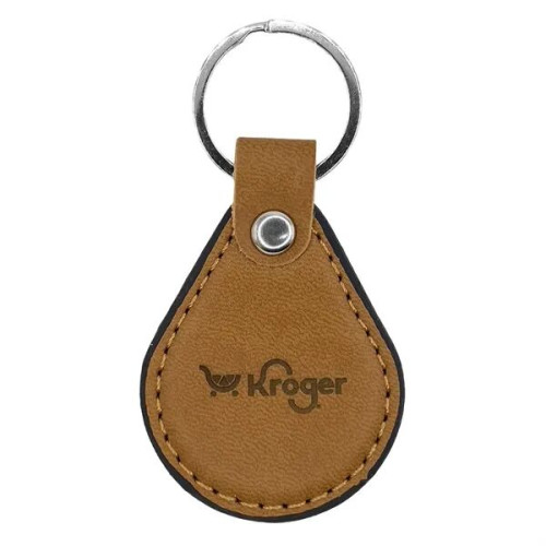 Faux Leather Keyring Teardrop