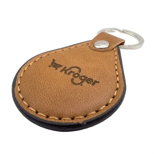 Faux Leather Keyring Teardrop