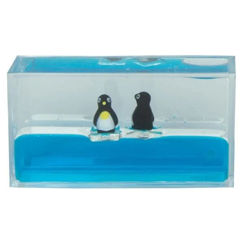 Mini Penguin Liquid Wave Paperweight