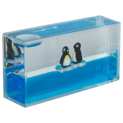 Mini Penguin Liquid Wave Paperweight