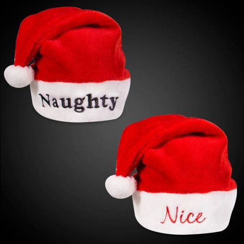 Nice & Naughty Santa Hats