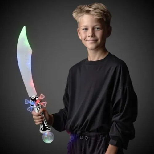 23" Pirate Sword with Flashing Color LED Lights