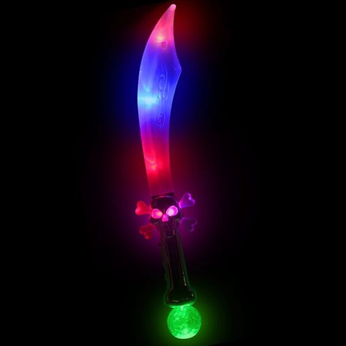 23" Pirate Sword with Flashing Color LED Lights