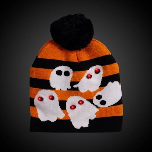 Halloween Ghosts LED Knit Hat