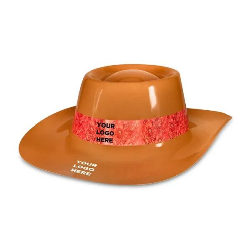 Brown Plastic Cowboy Hat