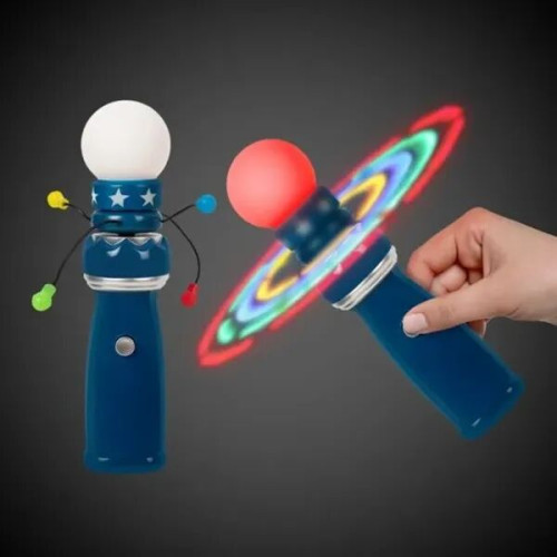 LED Light Up Glow Galaxy Spinner Wand