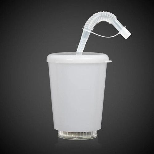 12 Ounce LED Cup with Lid and Straw