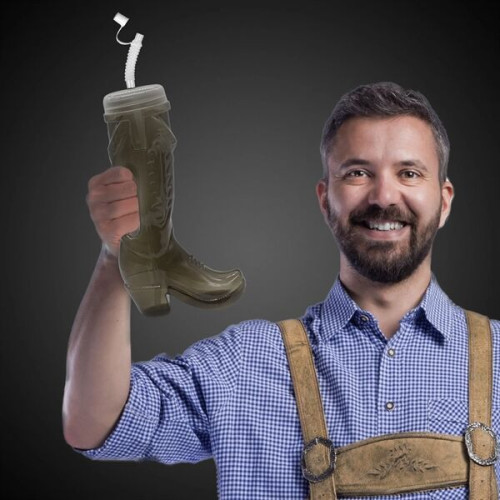 32 oz. Western Boot Shape Yard Glass