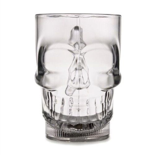 14 oz. Flashing LED Lighted Skull Cup