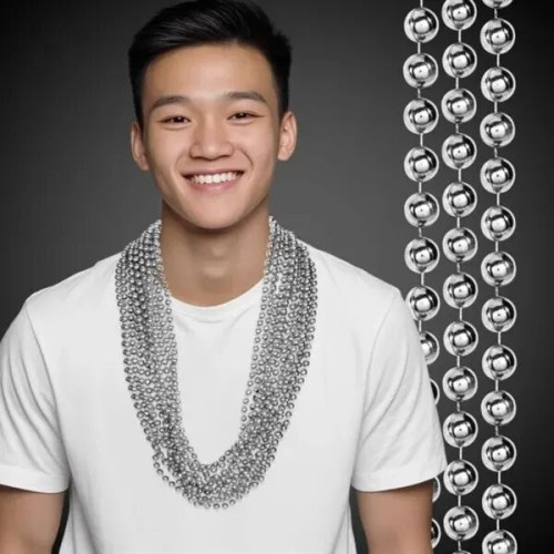 Metallic Beaded Necklace