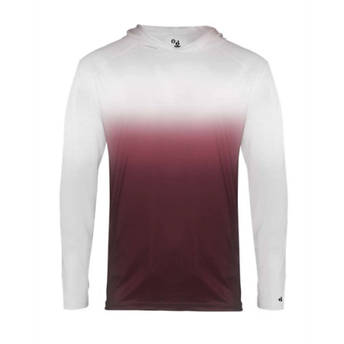 Badger Youth Ombre Hooded Long Sleeve T-Shirt
