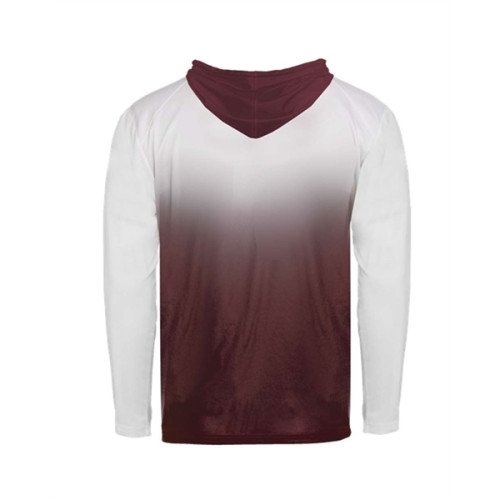 Badger Youth Ombre Hooded Long Sleeve T-Shirt
