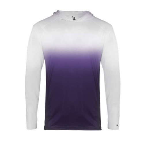 Badger Youth Ombre Hooded Long Sleeve T-Shirt