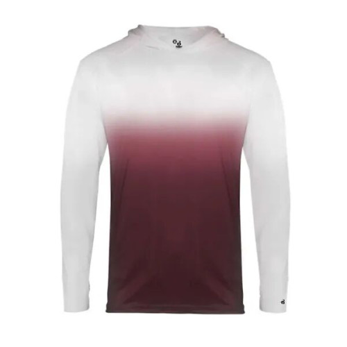 Badger Youth Ombre Hooded Long Sleeve T-Shirt