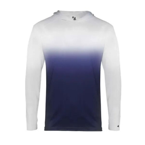 Badger Youth Ombre Hooded Long Sleeve T-Shirt