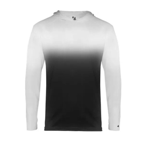 Badger Youth Ombre Hooded Long Sleeve T-Shirt