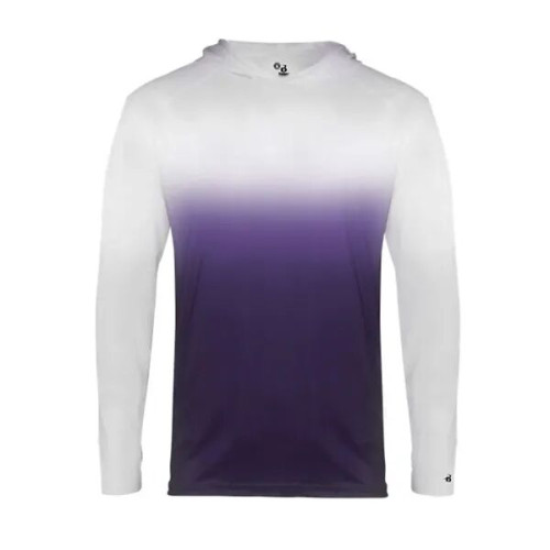 Badger Youth Ombre Hooded Long Sleeve T-Shirt
