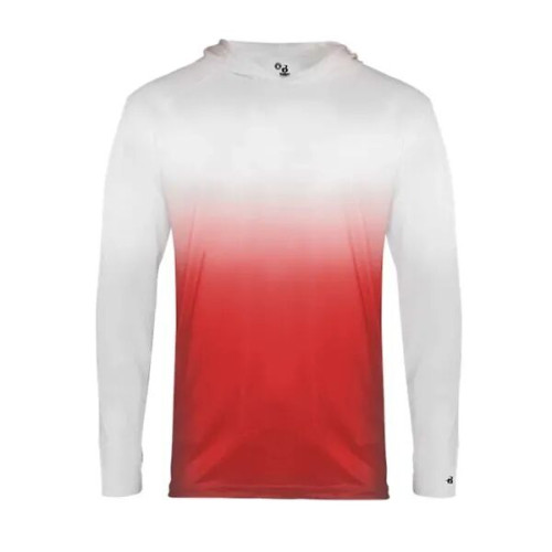 Badger Youth Ombre Hooded Long Sleeve T-Shirt