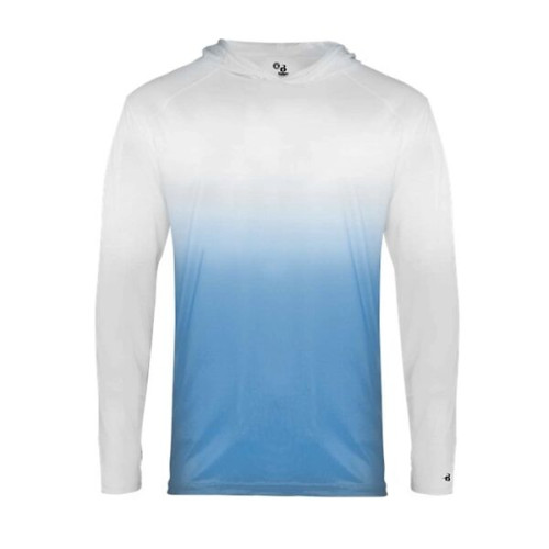 Badger Youth Ombre Hooded Long Sleeve T-Shirt