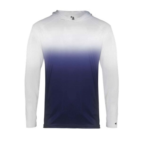 Badger Youth Ombre Hooded Long Sleeve T-Shirt