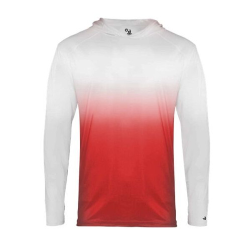 Badger Youth Ombre Hooded Long Sleeve T-Shirt