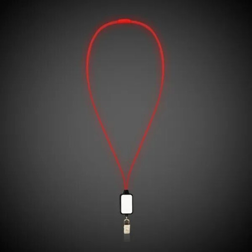 Light Up LED Lanyard with Badge Clip