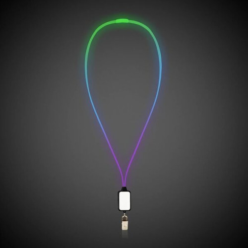 Light Up LED Lanyard with Badge Clip