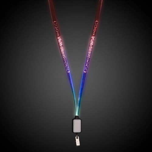 Light Up LED Lanyard with Badge Clip