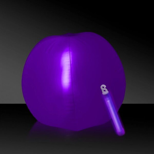 12" Translucent Beach Ball with Glow light Stick