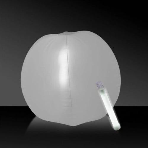 12" Translucent Beach Ball with Glow light Stick