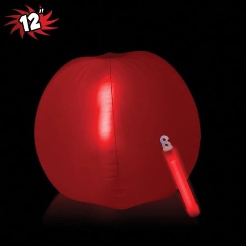 12" Translucent Beach Ball with Glow light Stick