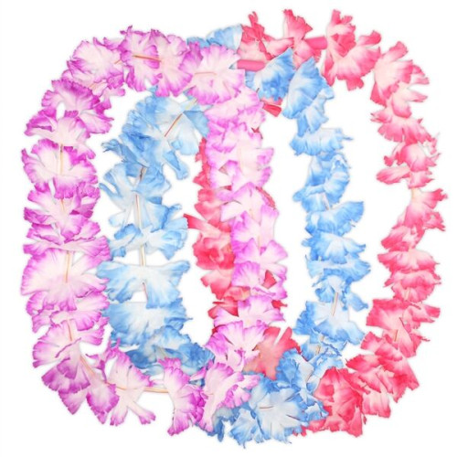 33" LED Light Up Glow Silk Flower Leis
