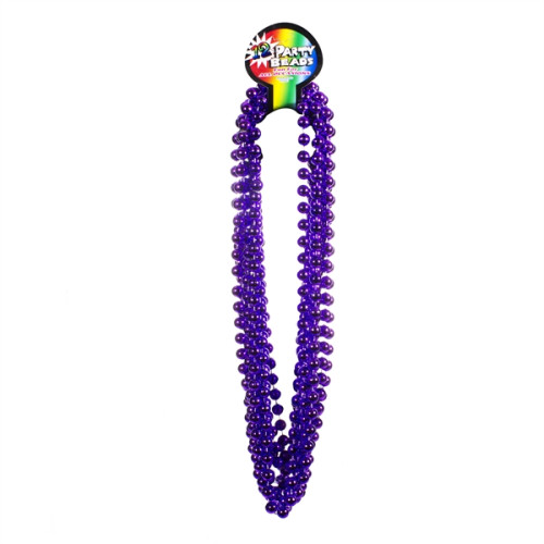 Purple 33" 12mm Bead Necklaces