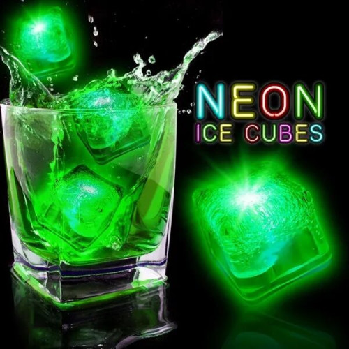 Neon Lited Ice Cubes