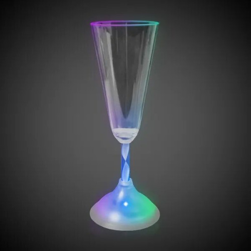7 1/2 oz. Champagne Glass with Multi-Color LED Lights