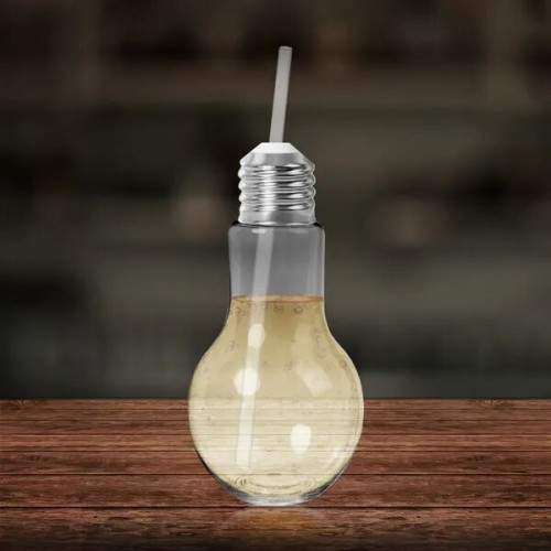 16oz Light Bulb Cup with Straw