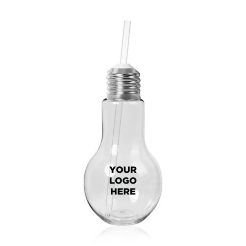 16oz Light Bulb Cup with Straw