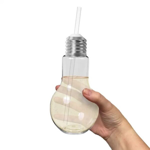 16oz Light Bulb Cup with Straw