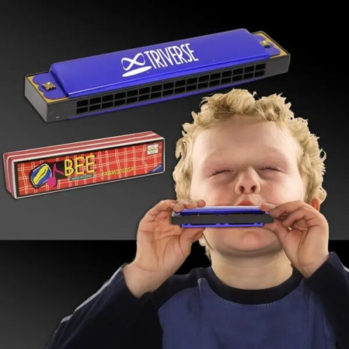 Blue Bee Metal Harmonica