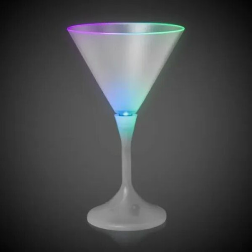7 1/4 oz. LED Lighted Frosted Martini Glass
