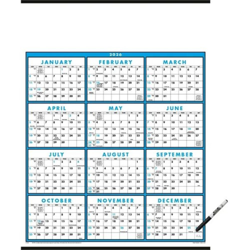 Triumph® Calendars Span-A-Year (Laminated with Marker) Ca...