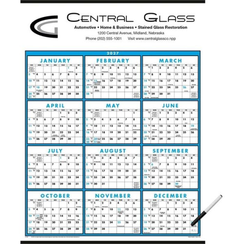 Triumph® Calendars Span-A-Year (Laminated with Marker) Ca...