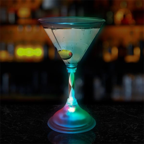 7.5 oz. Martini Glass with Multi-Color LED Lights