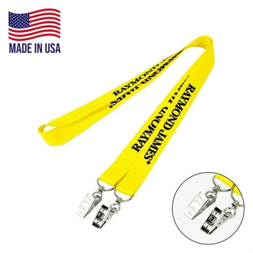 USA Made Double Ended Lanyard - Polyester